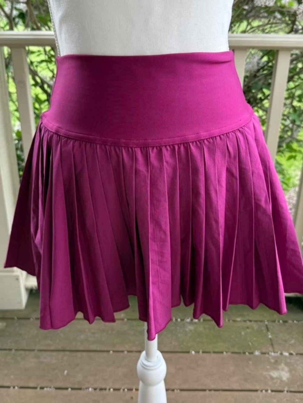CRZ YOGA Purple Pleated High Rise Tennis Skirt